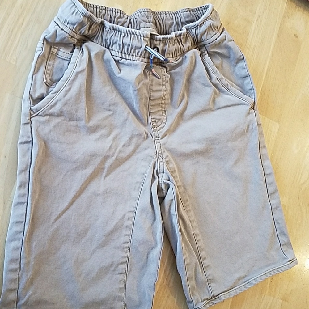 Khaki drawstring shorts